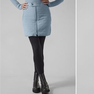 Athleta Apres Quilted Zip Front Ski Skirt Blue Star Size 14 New with tags!